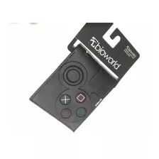 Billetera Negra Play Station Con Botones De Joystick Premiun