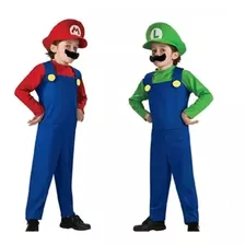 Disfraz De Mario Bros Para Niños Tallas Completas Halloween