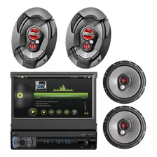 Combo Radio Pantalla 7 Mp5 Bt + 2 Parlantes 6x9 + 2 De 6 