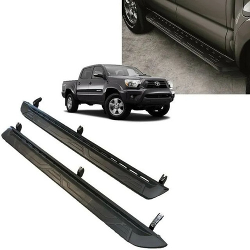 Estribos Negros Toyota Tacoma 2005-2023 Running Originales Foto 2