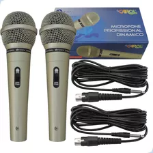 Kit 2 Microfones Profissionais Carol Mud515 Champanhe Storm
