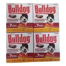 Kit C/04 - Coleira Bulldog Anti Pulgas Carrapatos Caes 25g 