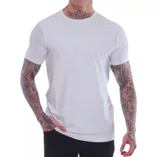 Camiseta Masculina Básica De Viscose Branca (010)