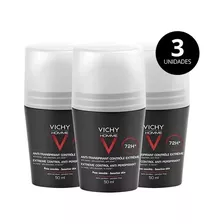 Desodorante Vichy Homme Roll-on 72hrs 50ml Pack 3 Unidades