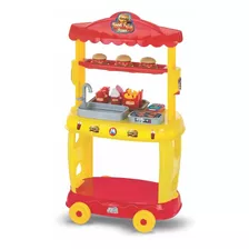 Lanchonete Food Truck Burguer Hamburgueria 8080 - Magic Toys Cor Vermelho