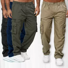 Pantalones Cargo Para Hombre Casual Varios Bolsillos Jogger