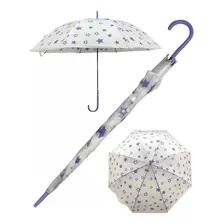Paraguas Infantil Con Diseño Estrellas Anti Viento Lluvia 