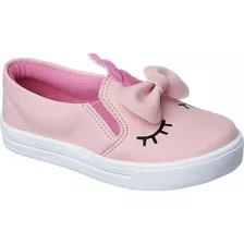 Tenis Iate Slip On Feminino Infantil Menina Casual Unicórnio Ref 16100