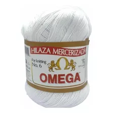 Hilaza Omega #6, Algodón Mercerizado 70gr (4 Madejas) Color Blanco