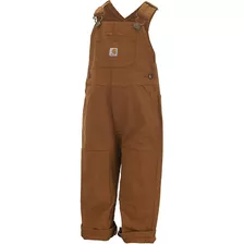 Carhartt Baby-boys Infant Washed Duck Bib Overall, Brown, 24