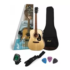 Pack Guitarra Acústica Cort Cap 810 Op Jumbo Con Accesorios