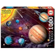 Puzzle 1000 Pcs 68x48cm Neon Sistema Solar