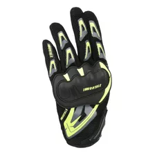 Guantes Para Moto Immortale Rebel Hi Vis/ Negro Con Nudillos Talla G