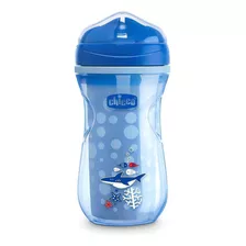 Vaso Entrenador Chicco Active Termico Antiderrames 14m 266ml Color Azul Bolitas Active Cup