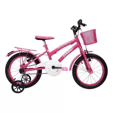 Bicicleta Infantil Passeio Aro 16 Cairu Flowers - Rosa Pink
