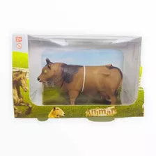 Miniatura Animal Vaca Marron Manchado Chifre M Borracha