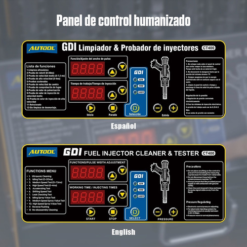 Gdi Laboratorio De Inyector 116psi Y Tina Ultrasnica Autool Foto 6