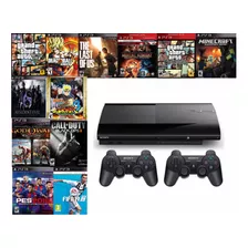 Ps3 Super Slim 500 Gb 99 Jogos+ 2 Controles