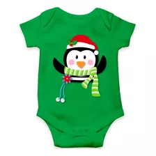 Mameluco Pinguino Navideño Bebé 100% Algodón