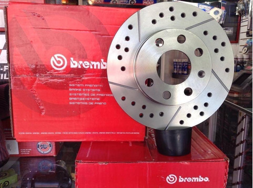 2 Discos Delanteros Hiperventilados Brembo Para Chevy Foto 5