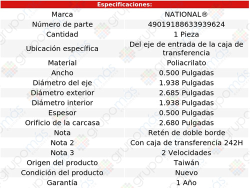 Retn Entrada Caja Transferencia National P/ Hummer H1 2006 Foto 3