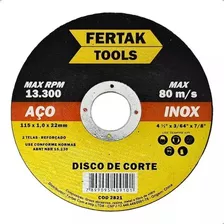 Disco De Corte Para Aço Inox 110x1,2x22mm - Pacote 10 Unid