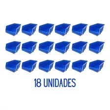 Pack 18 Bins Gavetas Plásticas Apilables Fb2 18x10,3x7,62cm