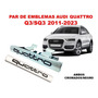 Emblema Quattro Audi Q3/sq3 2011-2023 Negro/rojo
