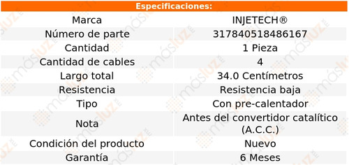 1- Sensor Oxgeno Acc Horizon L4 2.2l 89/90 Injetech Foto 3