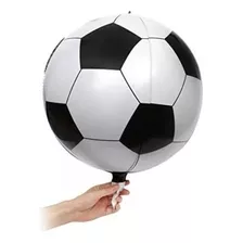 20 Balão Bola Futebol Campo 4d Festa Decoração Esporte Clube Cor Branco/preto Bola Futebol 4d