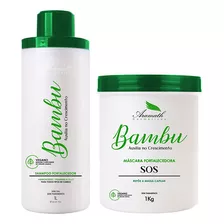 Kit Broto De Bambu S.o.s Shampoo E Mascara Aramath 1l