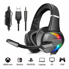 Audifonos Diadema Microfono Rgb Beexcellent Gm7 Para Xbox Color Negro