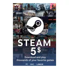 Gift Card Steam 5 Usd