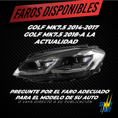 Faros Led Vw Golf 7 Mk7.5 Xenon Drl Plug And Play 2014-2017 Foto 9