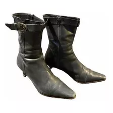 Botas De Cuero Mujer Febo Talle 38 Caña Media