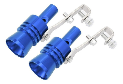 Foto de Silenciador Turbo Escape Simulador Silbato Azul Xl 2pcs