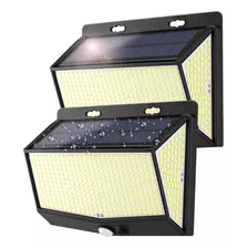 2piezas Lámpara Solar Exterior De 468 Led Sensor De Movimien