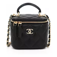 Mini Bolso Chanel Vanity Original Con Certificado Entrupy 