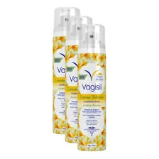 Kit 3 Desodorantes Íntimos Vagisil Jasmim Branco 45g/75ml