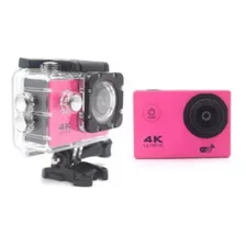 Camara Deportiva 4k I Wifi Sumergible 30mtrs Color Rosa