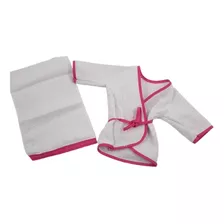 Roupa Para Boneca Baby Alive - Roupão De Banho Branco