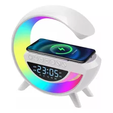 Cargador Inalambrico 5 En 1 Rgb Con Reloj Despertador Radio Fm Usb | Rey Ofertas