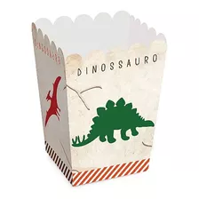 Caixa Pipoca Festa Dinossauro - 10 Unidades - Cromus