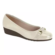 Sapato Feminino Fechado Moleca Anabela Delicado Off 5156.775