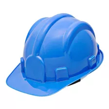 Capacete De Segurança Classe B Com Aba Frontal Azul Plastcor