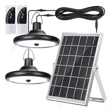 Luz Colgante Solar De Doble Cabeza Mejorada Sensor De Movimi