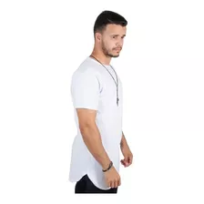 Kit C/7 Un Camisas Blusas Camiseta Masculinas Long Line Swag