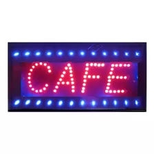 Cartel Led Cafe 48 X 25 Cm. Con Tasa Bonificado X 10