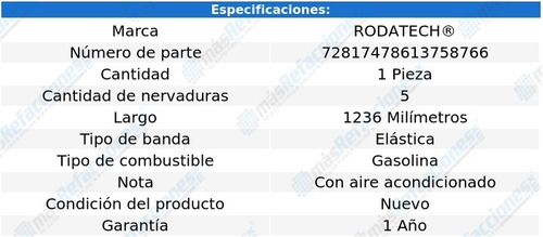 Banda Accesorios Grand I10 L4 1.2l De 2018 A 2020 Rodatech Foto 2