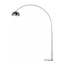 Lampara Pie Curva Arco Grande Cromada Living Led Diseño Lmp